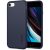 Apple iPhone 7 / 8 / SE (2020) / SE (2022), silikónové puzdro, Spigen Liquid Air, trojuholníkový vzor, tmavomodré