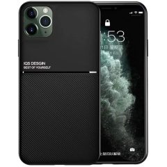   Samsung Galaxy M21 SM-M215F, silikónové puzdro, stredne odolné proti nárazu, kompatibilné s magnetickým držiakom, karbónový vzor, Wooze Carbon, čierna farba