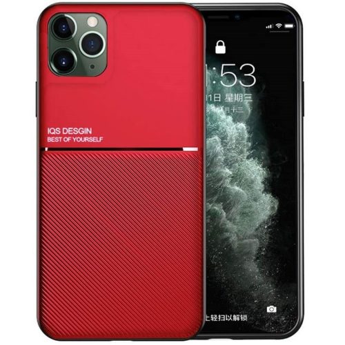 Samsung Galaxy M31 SM-M315F, silikónové puzdro, stredne odolné proti nárazu, kompatibilné s magnetickým držiakom, karbónový vzor, Wooze Carbon, červená farba