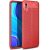 Samsung Galaxy A22 4G SM-A225F, silikónové puzdro, kožený efekt, vzor švov, červené
