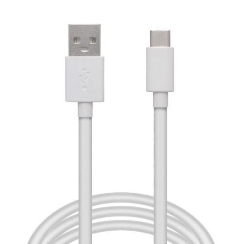 Nabíjací a dátový kábel USB, USB Type-C, 200 cm, biely