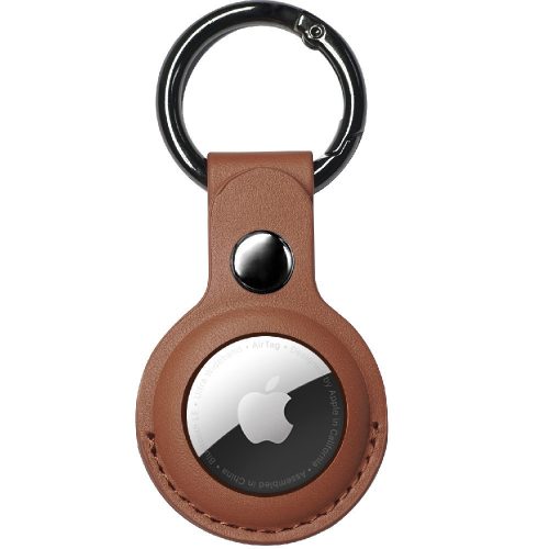 Apple AirTag Skin Effect Carabiner, Wooze AirTag Skin Effect, hnedá