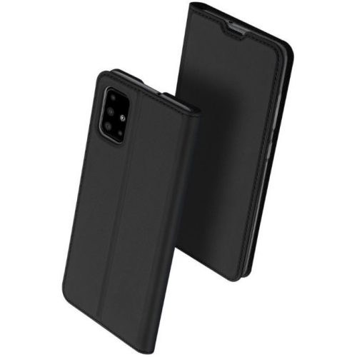 Samsung Galaxy A11 / M11 SM-A115F / M115F, Puzdro s bočným otváraním, stojan, Dux Ducis, čierne