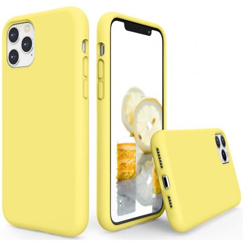 Apple iPhone 12 Mini, silikónové puzdro, Wooze Liquid Silica Gel, žltá