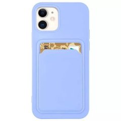   Apple iPhone 7 / 8 / SE (2020) / SE (2022), Silikónové puzdro s držiakom kariet, Wooze Card Slot, svetlomodrá