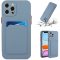 Xiaomi Redmi K30 / K30 5G / Poco X2, silikónové puzdro s držiakom kariet, Wooze Card Slot, leander grey