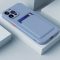 Xiaomi Redmi K30 / K30 5G / Poco X2, silikónové puzdro s držiakom kariet, Wooze Card Slot, leander grey