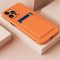 Xiaomi Redmi K30 / K30 5G / Poco X2, silikónové puzdro s držiakom kariet, Wooze Card Slot, oranžová