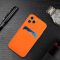 Xiaomi Redmi K30 / K30 5G / Poco X2, silikónové puzdro s držiakom kariet, Wooze Card Slot, oranžová