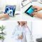 Apple iPad Air (2020 / 2022) / iPad Air 11 (2024 / 2025), puzdro typu Folder Case, Smart Case, päta so vzduchovým polstrovaním, odolné proti strednému nárazu, s držiakom Apple Pencil, priehľadná zadná strana, Dux Ducis Toby, modrá
