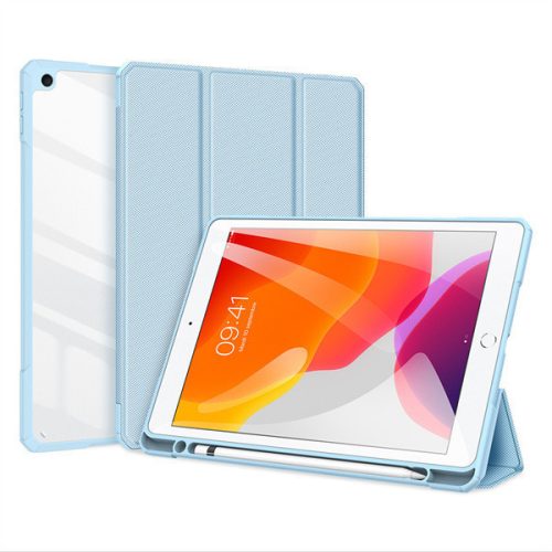 Apple iPad Pro 11 (2020 / 2021 / 2022), Folder Case, Smart Case, päta so vzduchovým tlmením, stredne odolná proti nárazom, s držiakom Apple Pencil, priehľadná zadná strana, Dux Ducis Toby, modrá