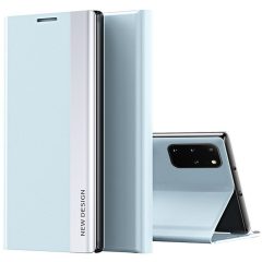   Samsung Galaxy A32 5G SM-A326B, puzdro s bočným otváraním, stojan, Wooze Silver Line, svetlo modrá