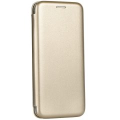   Samsung Galaxy A22 5G SM-A226B, puzdro s bočným otváraním, stojan, Forcell Elegance, zlatá farba