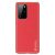 Samsung Galaxy S20 Plus / S20 Plus 5G SM-G985 / G986, Plastový zadný kryt + silikónový rám s metalickým efektom, stredne odolný voči nárazom, zadný kryt s koženým efektom, Dux Ducis Yolo, červená farba