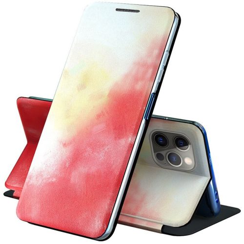 Samsung Galaxy A41 SM-A415F, Bočné otváracie puzdro, stojan, vzorka farby, Wooze Flashy Colors, farba/červená