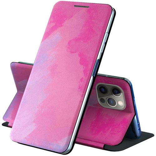 Xiaomi Redmi 9, bočné otváracie puzdro, stojan, vzorka farby, Wooze Flashy Colors, farba/ružová