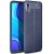 Samsung Galaxy A03s SM-A037F, silikónové puzdro, kožený efekt, vzor švov, tmavomodrá