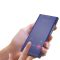 Samsung Galaxy M31 SM-M315F, bočné otváracie puzdro, stojan s indikátorom hovoru, kevlarový vzor, Wooze Smart View Cover Carbon, žltá
