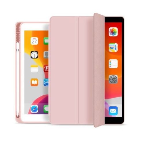 Apple iPad 10.2 (2019 / 2020 / 2021), Zakladačové puzdro s držiakom Apple Pencil, Smart Case, ružové