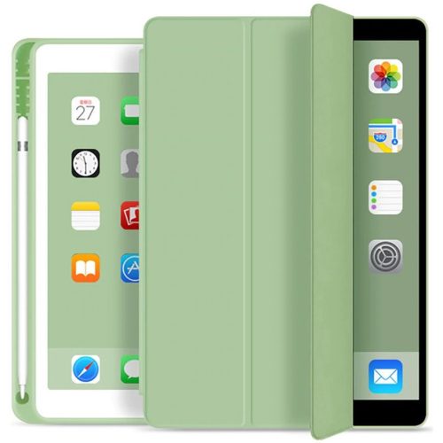 Apple iPad 10.2 (2019 / 2020 / 2021), Zakladačové puzdro s držiakom Apple Pencil, Smart Case, svetlozelená