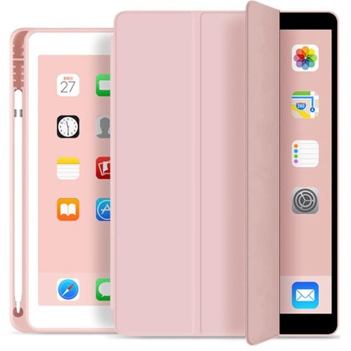 Apple iPad Air (2020 / 2022) / iPad Air 11 (2024), puzdro s držiakom na ceruzku Apple Pencil, Smart Case, ružové
