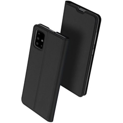 Samsung Galaxy A52 / A52 5G / A52s 5G SM-A525F / A526B / A528B, puzdro s bočným otváraním, stojan, Dux Ducis, čierna