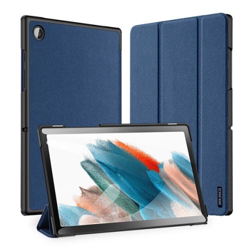 Samsung Galaxy Tab A8 10,5 (2021) SM-X200 / X205, puzdro na priečinky, Trifold, Dux Ducis Domo, tmavomodrá