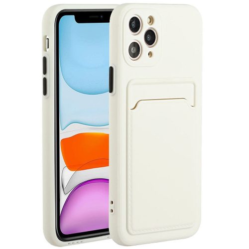 Xiaomi Redmi K30S / Mi 10T 5G / 10T Pro 5G, silikónové puzdro s držiakom kariet, Wooze Card Slot, biele