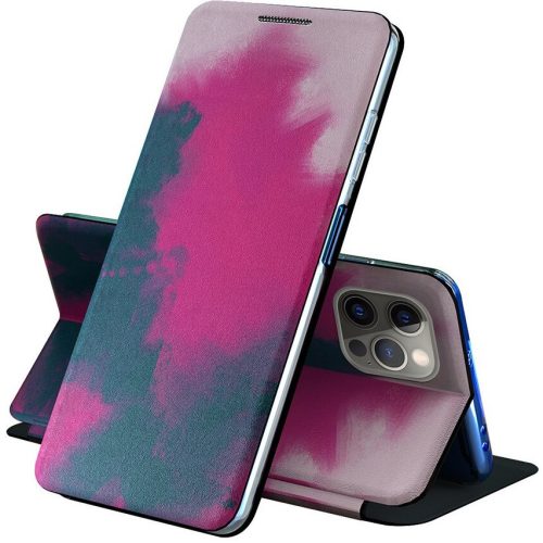 Samsung Galaxy A01 Core SM-A013F, puzdro s bočným otváraním, stojan, vzorka farby, Wooze Flashy Colors, farba/fialová
