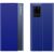 Samsung Galaxy M52 5G SM-M526B, puzdro s bočným otváraním, stojan, s indikátorom volania, tenký prúžok, Wooze Look Inside, modrá farba