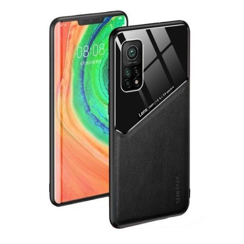 Samsung Galaxy A03s SM-A037F, silikónové puzdro, koža a zadné plexisklo, stredne odolné proti nárazu, kompatibilné s magnetickým držiakom, Wooze Texture, čierne