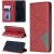 Huawei P50 / P50E, Bočné otváracie puzdro, stojan, geometrický vzor, Wooze DesignBook, červená