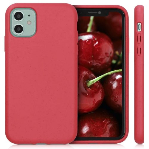 Apple iPhone 12 / 12 Pro, Bioplastové puzdro, ekologické, Wooze Bio, červené