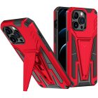 Samsung Galaxy S21 Plus 5G SM-G996, Plastový zadný kryt so silikónovým vnútrom, stredne odolný proti nárazom, s podporou, Wooze Supportive Care, červený