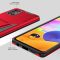 Samsung Galaxy S21 Plus 5G SM-G996, Plastový zadný kryt so silikónovým vnútrom, stredne odolný proti nárazom, s podporou, Wooze Supportive Care, červený