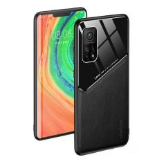   Samsung Galaxy A73 5G SM-A736B, Silikónové puzdro, koža a zadná strana z plexiskla, stredne odolné proti nárazu, kompatibilné s magnetickým držiakom, Wooze Texture, čierne