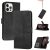 Xiaomi Poco M3, Bočné otváracie puzdro, stojan, s držiakom kariet a remienkom na zápästie, Wooze Illusion, čierna