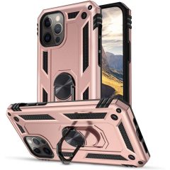   Apple iPhone 14 Plus, plastový zadný kryt, stredne odolný proti nárazu, silikónová vnútorná strana, krúžok na držiak telefónu, Defender, ružové zlato