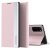 Apple iPhone 14 Plus, bočné otváracie puzdro a stojan, Wooze Silver Line, ružová