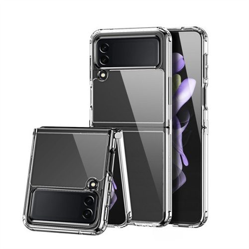 Samsung Galaxy Z Flip4 SM-F721B, plastový zadný kryt + silikónový rám, Dux Ducis Clin, priehľadný