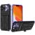 Samsung Galaxy A42 5G / M42 5G SM-A426B / M426B, Plastový zadný kryt so silikónovým vnútrom, stredne odolný proti nárazu, s držiakom na karty, Wooze Transformer, čierna/fialová
