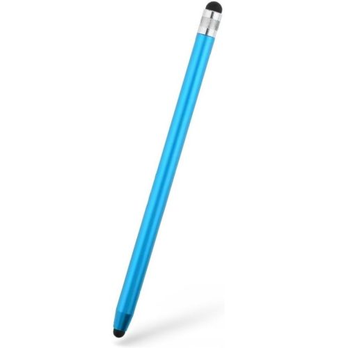 Univerzálne pero, hliníkové, (pre akýkoľvek kapacitný displej), obojstranné, dotykové stylus Pen, svetlomodré