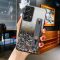 Huawei P40, silikónové puzdro, stredne odolné proti nárazu, s remienkom na zápästie, farebný prenos, lesklý vzor, Wooze Strap Star, vzorovaný/čierny