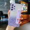 Xiaomi Redmi 9T, silikónové puzdro, stredne odolné proti nárazu, s remienkom na zápästie, farebný prenos, lesklý vzor, Wooze Strap Star, vzorovaný/fialový