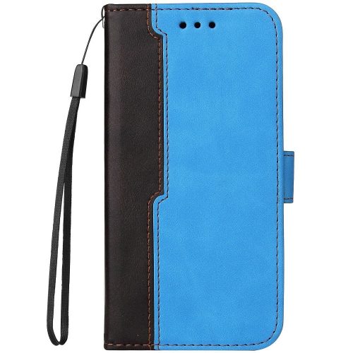 Samsung Galaxy A23 4G / A23 5G SM-A235F / A236U, puzdro s bočným otváraním, stojan, s držiakom kariet a remienkom na zápästie, Wooze Colour Wallet, modrá