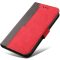 Samsung Galaxy A02 SM-A022F, puzdro s bočným otváraním, stojan s držiakom kariet a remienkom na zápästie, Wooze Colour Wallet, červená