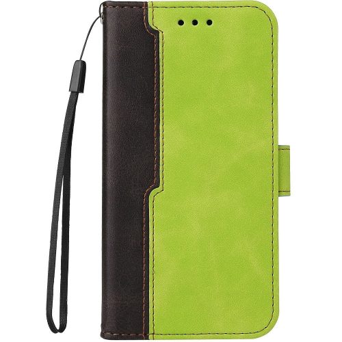 Samsung Galaxy A54 5G SM-A546B, Bočné otváracie puzdro, stojan, s držiakom kariet a remienkom na zápästie, Wooze Colour Wallet, zelená