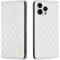 Samsung Galaxy A73 5G SM-A736B, bočné otváracie puzdro, stojan s držiakom na karty, 3D diamantový vzor, Wooze Pillow, biele