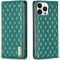 Motorola Moto G22 / E32 / E32s, bočné otváracie puzdro, stojan s držiakom na karty, 3D diamantový vzor, Wooze Pillow, zelené