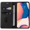 Samsung Galaxy A52 / A52 5G / A52s 5G SM-A525F / A526B / A528B, puzdro s bočným otváraním, stojan, držiak na karty, remienok na zápästie, Wooze Business Plus, čierna